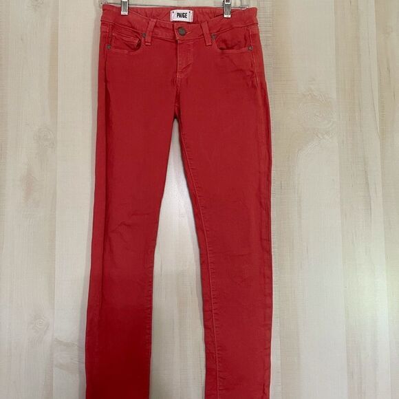 Paige skyline ankle peg jeans,‎ orange sunset sz 26 - Picture 7 of 16